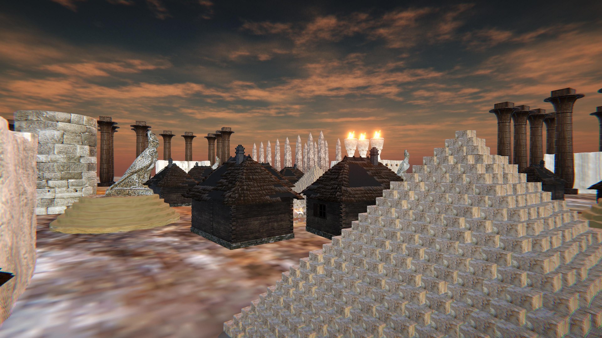 Ancient Egypt City Pack With Unity Asset Ready 3D Model - TurboSquid ...