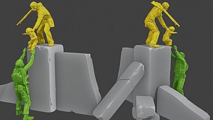 Diorama Girl rescue 01 3D