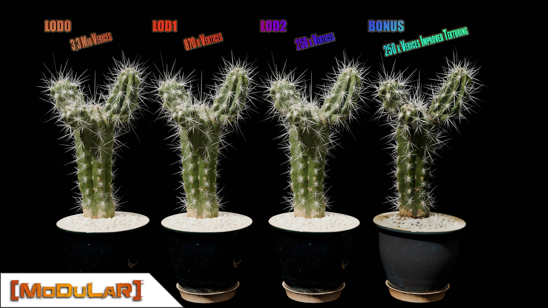 3D Cactus Model Pack - 3D Scan With LODs 3D Model - TurboSquid 2260018