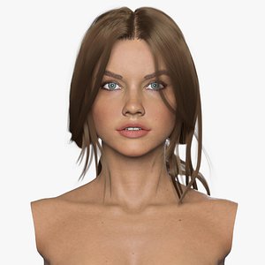 3D model woman head