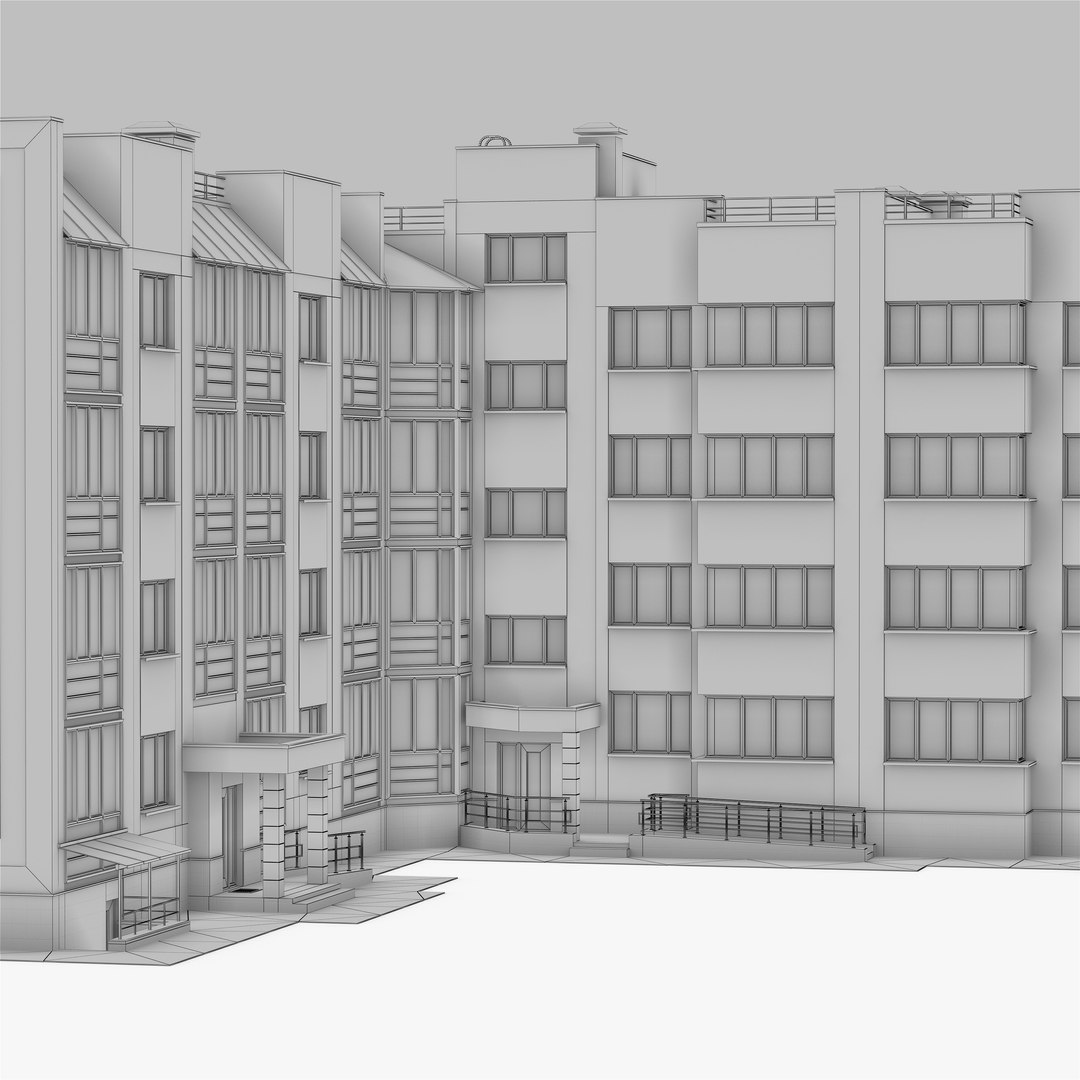 Apartment Building 3d Model Turbosquid 1452567 2787