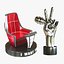3D The Voice Chair and Hand Trophy