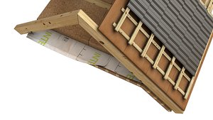Wooden roof - construction detail