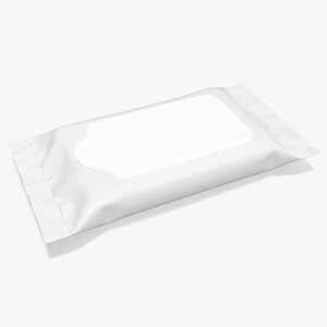 Small Wet Wipes Package White 3D
