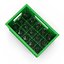 3D Plastic Bottle Crate With Empty Bottles model