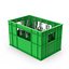 3D Plastic Bottle Crate With Empty Bottles model