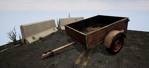 Utility Car Trailer - Game ready