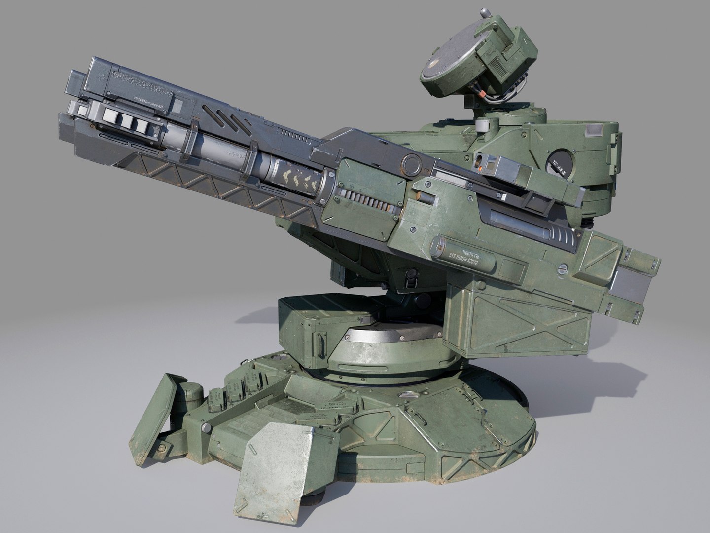 Guns Turret Model - TurboSquid 1167385