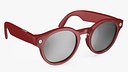 Round Smart Glasses Red