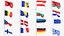 3D Animated All Flags Of Europe model