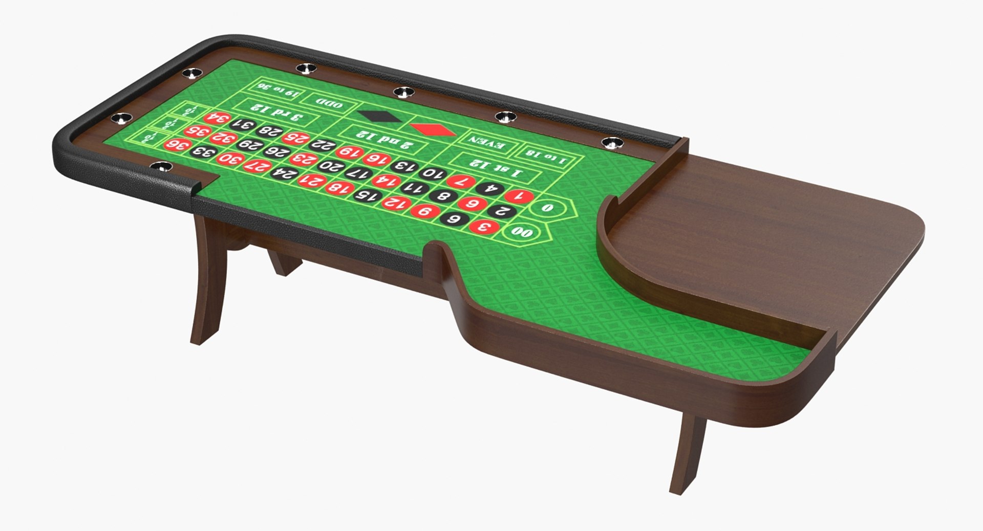 Roulette Table 3D Model 3D model preview