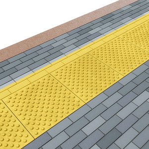 Tactile tiles and paving (made by geometry)