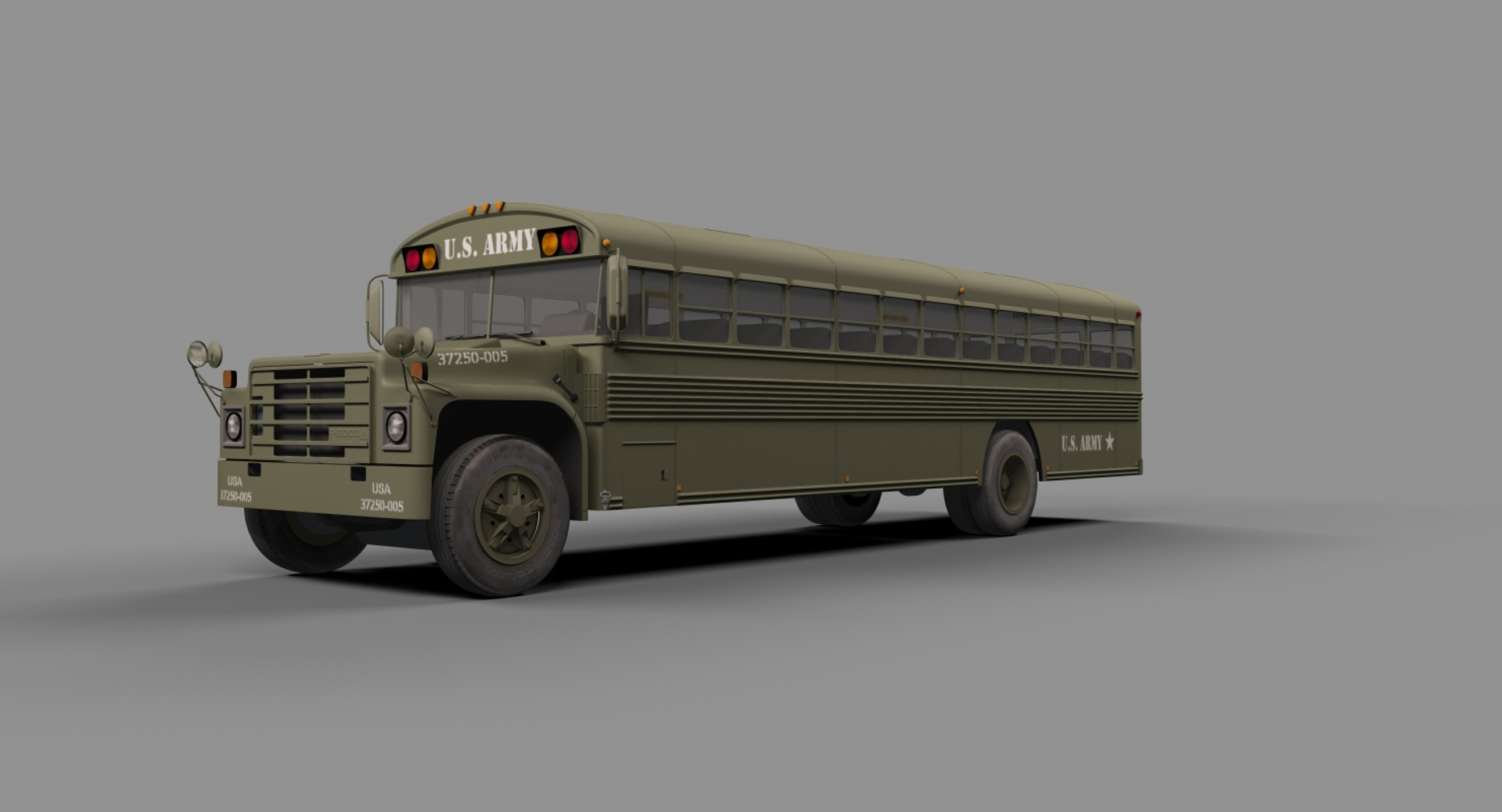 3D Army Bus Rigged - TurboSquid 1396765