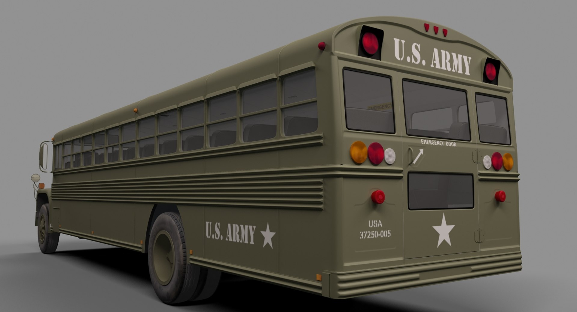 3D Army Bus Rigged - TurboSquid 1396765