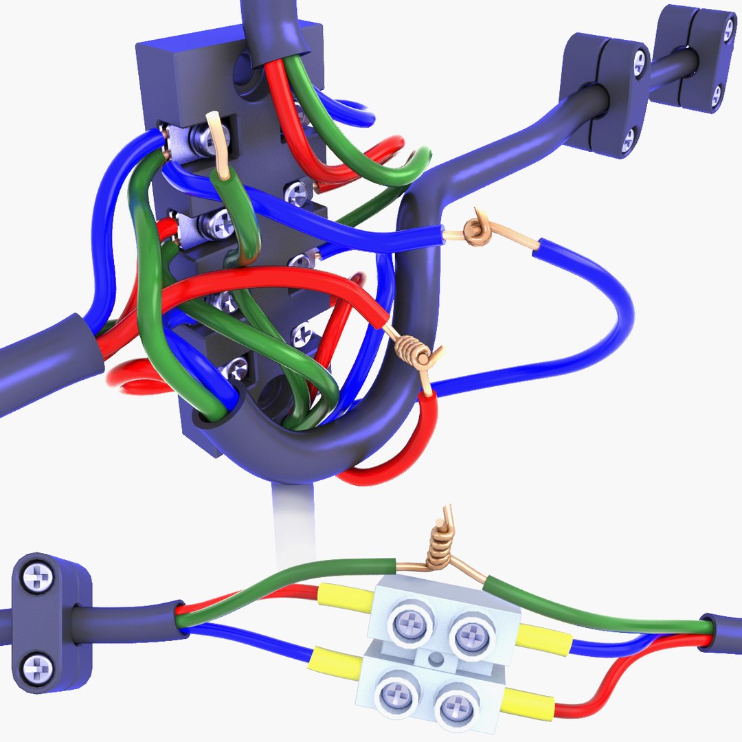 modelo 3d Uniones de bloques de terminales eléctricos v15 - TurboSquid ...