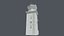 Air Traffic Control tower with interior Low Poly PBR
