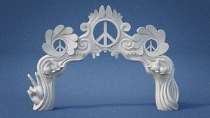 3D Flower Power Archway V2 model