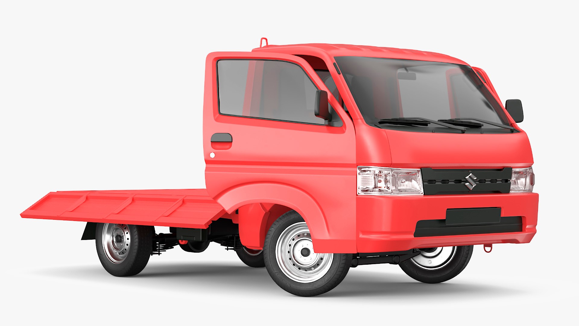 Suzuki Carry Truck Red Rigged for Maya 3D model preview