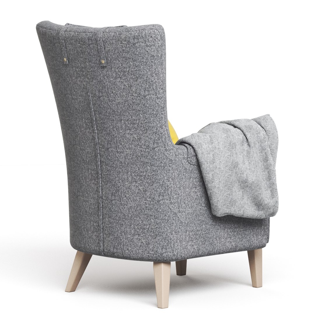 3D Dark Gray Armchair Omtanksam TurboSquid 1603429
