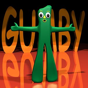 gumby rigged character 01 3d model