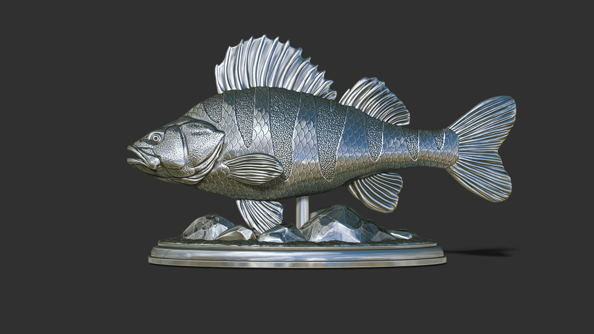 Perch Fish On The Base Model - TurboSquid 2229288