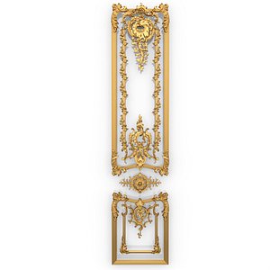 3D Plaster decorative frame 017