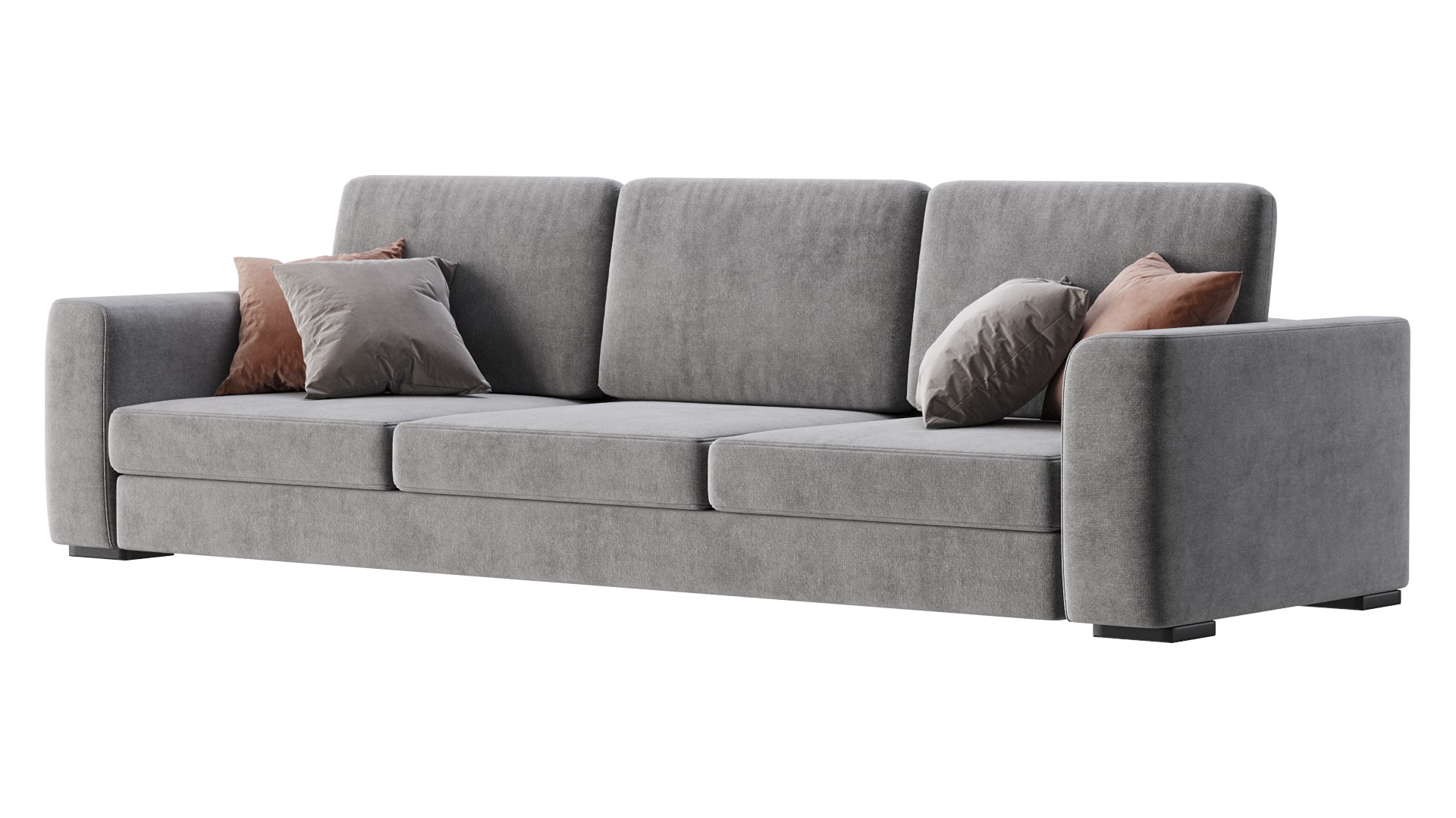 3D Grey Sofa - TurboSquid 2192475