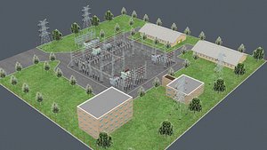 3D electrical substation model