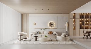 3D Modern living room