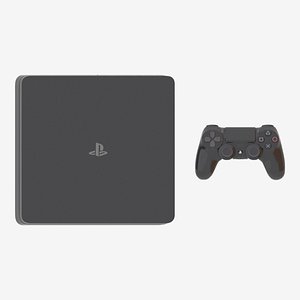 3D PlayStation 4 Jet Black