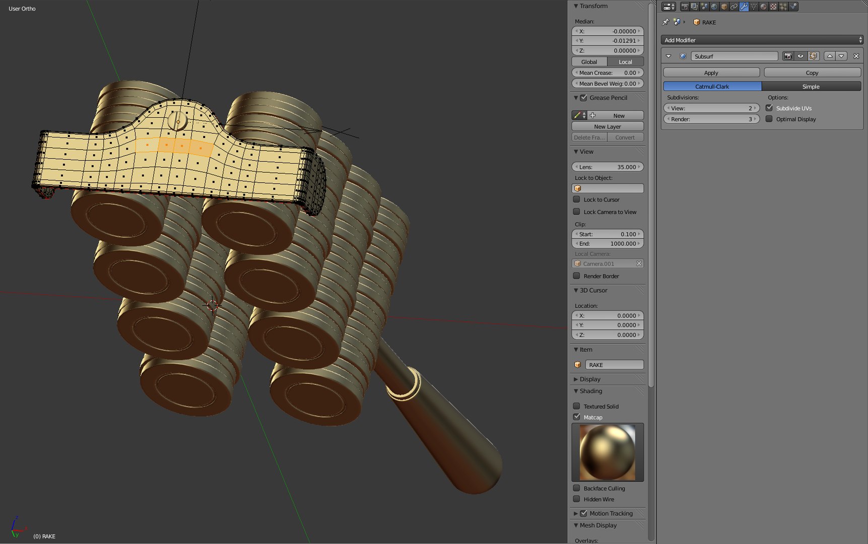 Chip Roulette Rake 3D Model - TurboSquid 1481378