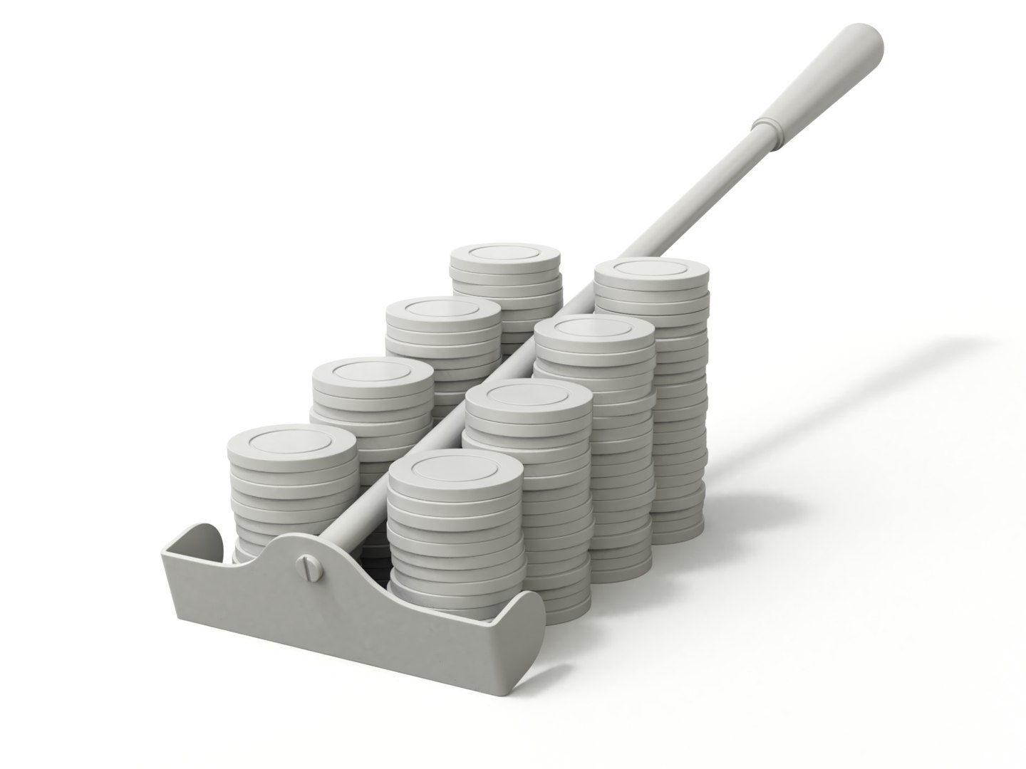 Chip Roulette Rake 3D Model - TurboSquid 1481378