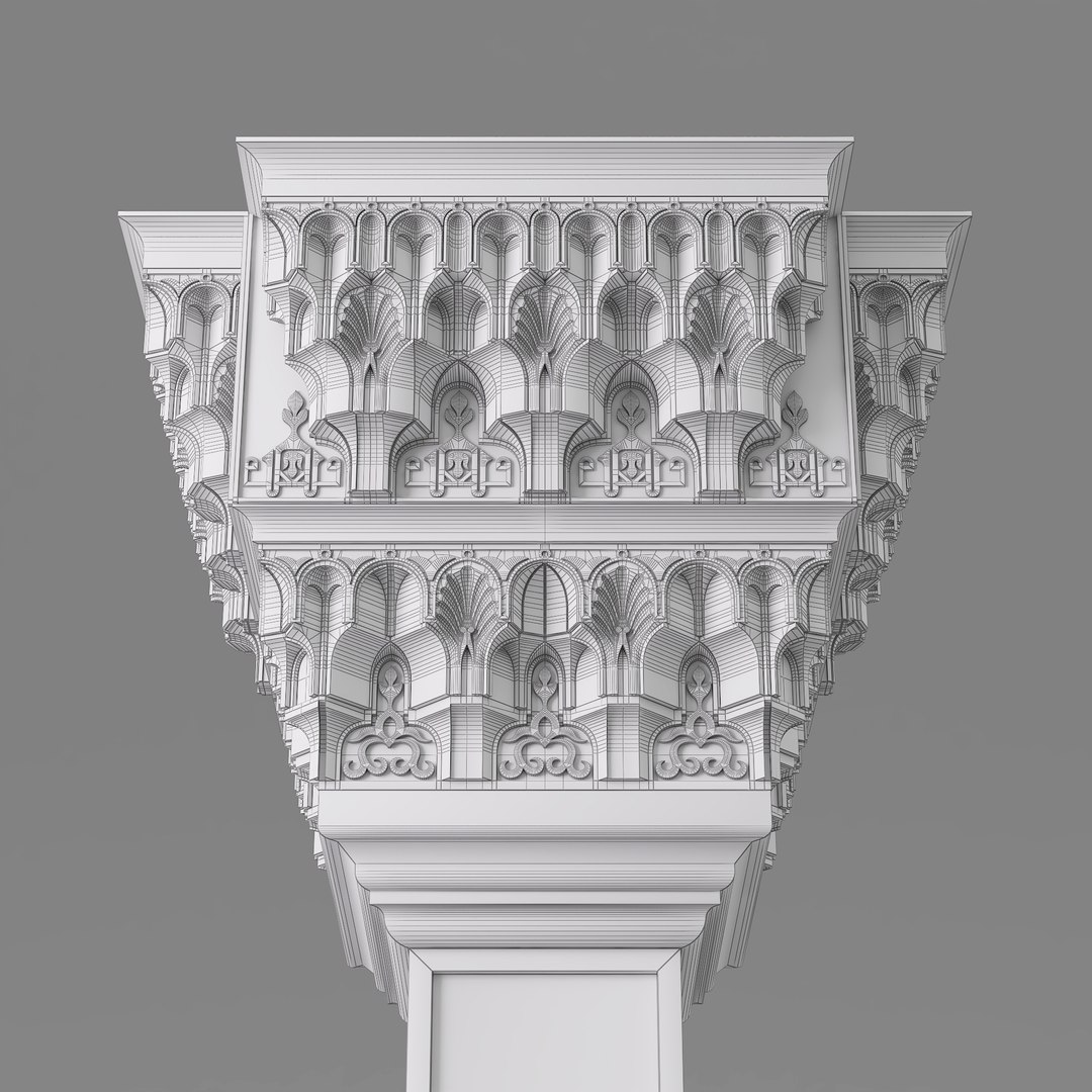 3D Islamic Arabian Classic Column and Cornices model https://p.turbosquid.com/ts-thumb/vV/7azhKW/1z/wireframe_6/jpg/1775390571/1920x1080/fit_q87/ad07d30ddca58b91e9b7313a9df2be854dd680fe/wireframe_6.jpg