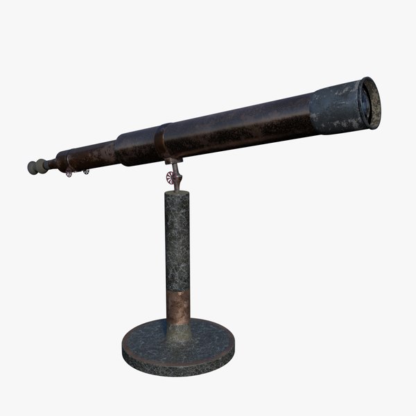 3D old telescope model TurboSquid 1614078