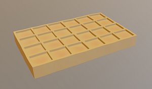 3D orange waffle model