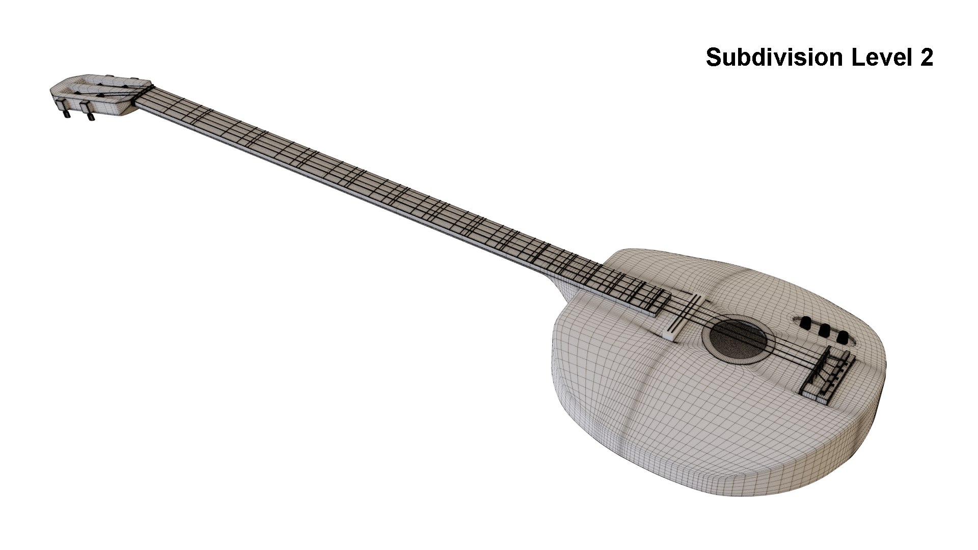 3D Model Microtonal Bass Guitar Musical Instrument TurboSquid 1574100
