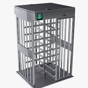 Stainless Steel Security Turnstile 3D model