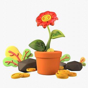 3D Money Plant
