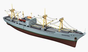 bulker ship crane 3D model