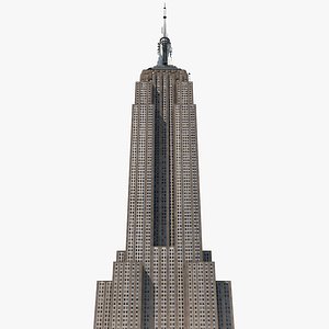 3d empire state building low-poly model