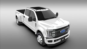 3D Ford F-450 Super Duty Crew Cab limited 2019 model