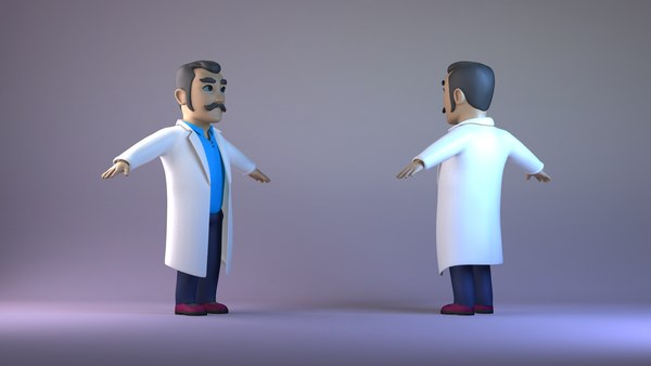 만화 보스 과학자 연구원 3D 모델 - TurboSquid 2156045