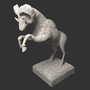 Aries Zodiac Statue 3D model