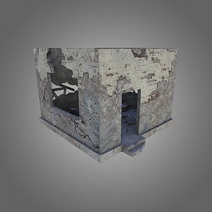 Destroyed Building Low-Poly