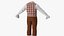 3D model Lantern Sleeves Shirt with Vest and Short Pants 3