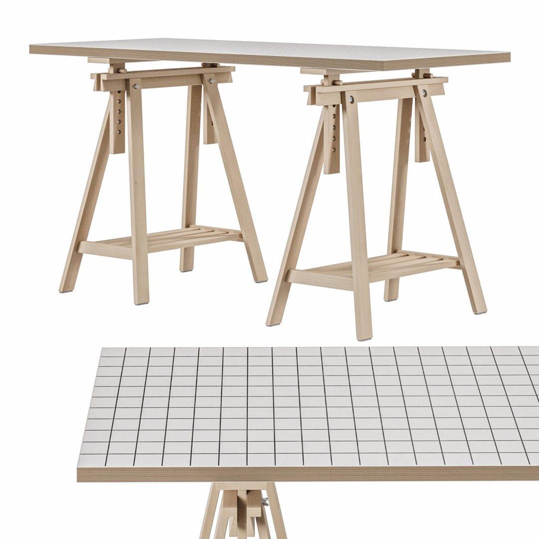 3D Working Table IKEA MALSKYTT MITTBACK LAGKAPTEN - TurboSquid 2194474