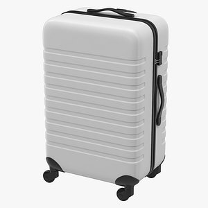 Plastic Trolley Luggage Bag White
