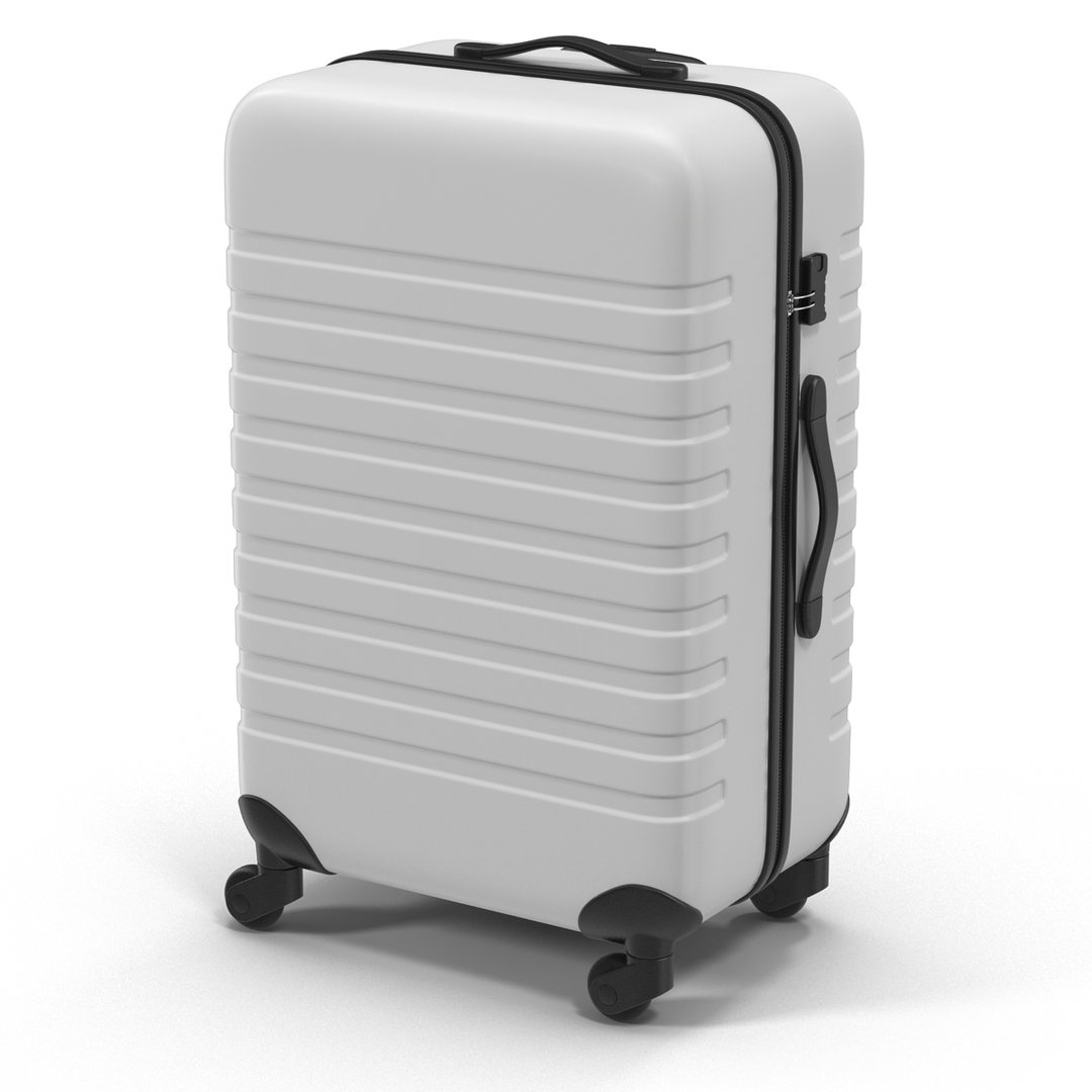 3d Model Plastic Trolley Luggage Bag