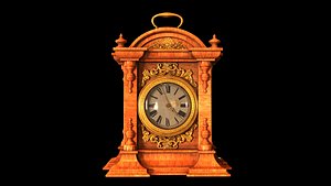 wooden decorative clock model