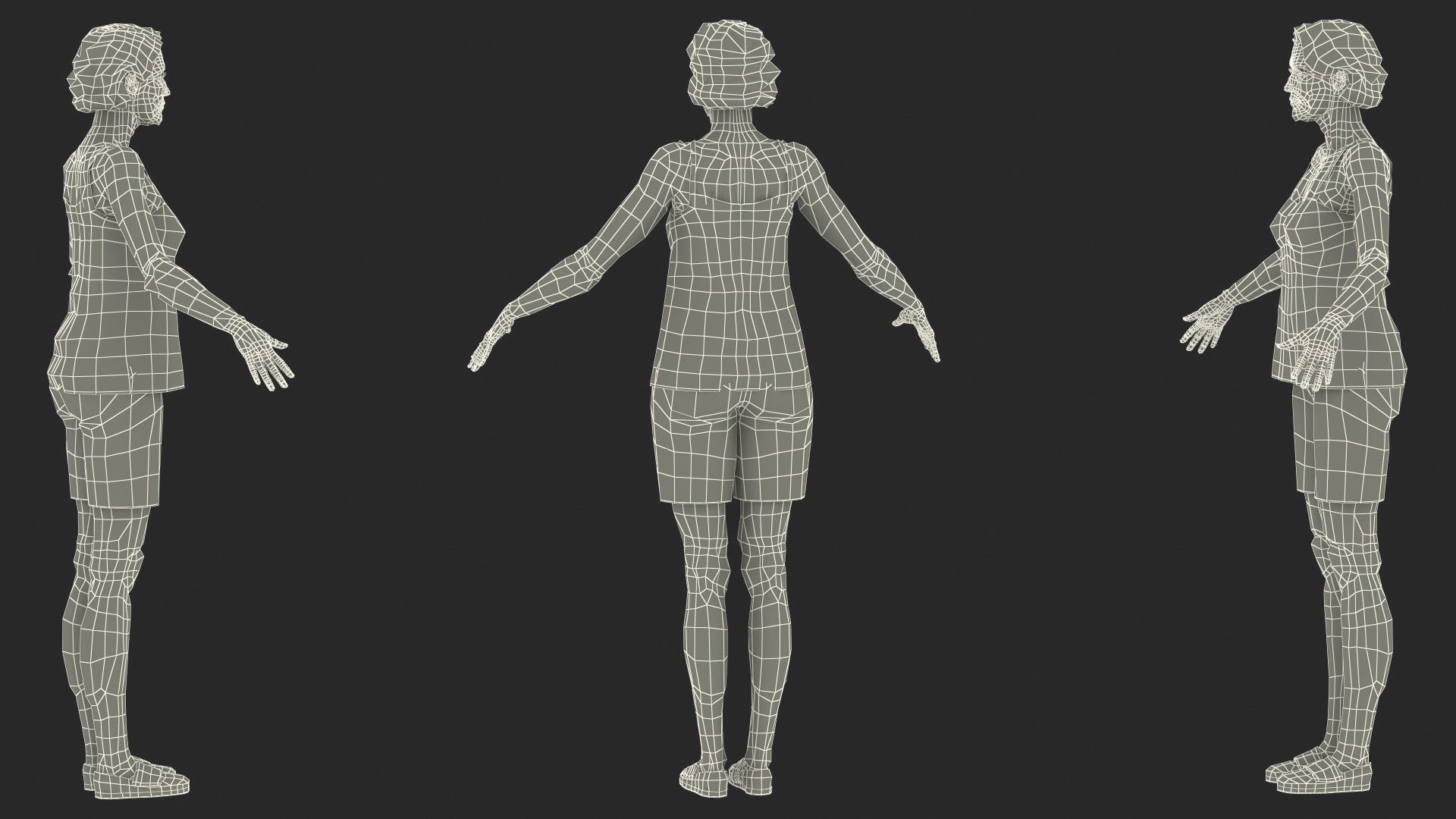 Elderly Woman Pijama T 3D Model - TurboSquid 1633736